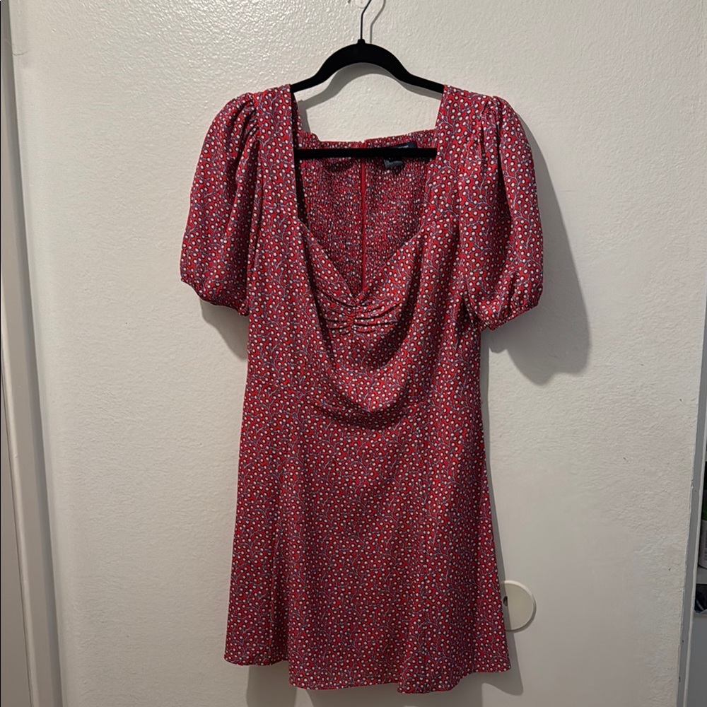 French Connection Floral Dress with puffy sleeves
